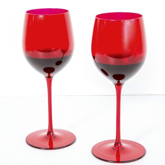 NIB CHIC & TONIC Colored Wine Glasses - Set of 2 - Picture 3 of 11